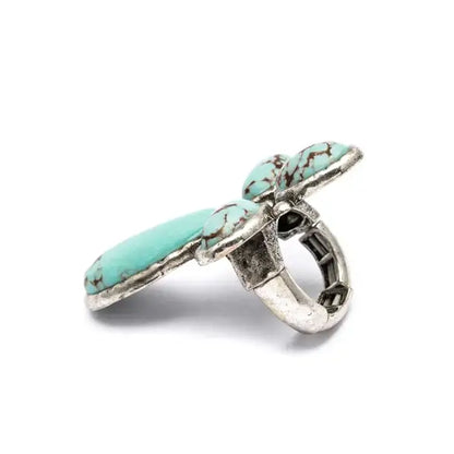 Iconic Stone Cross Stretch Ring