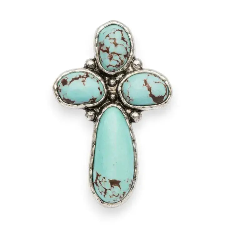Iconic Stone Cross Stretch Ring