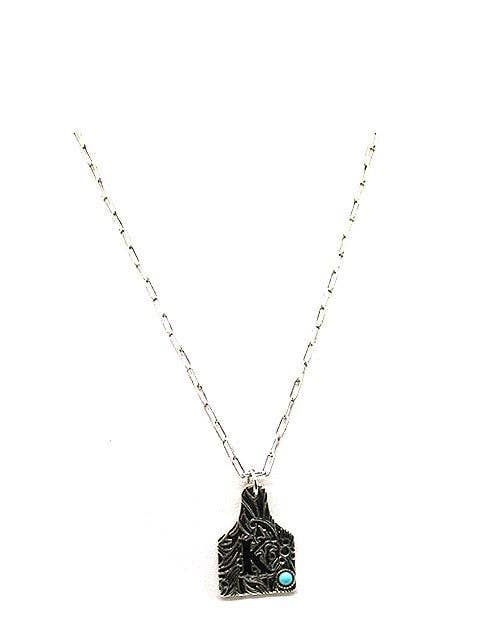 Ranch Initial Cattle Tag Necklace