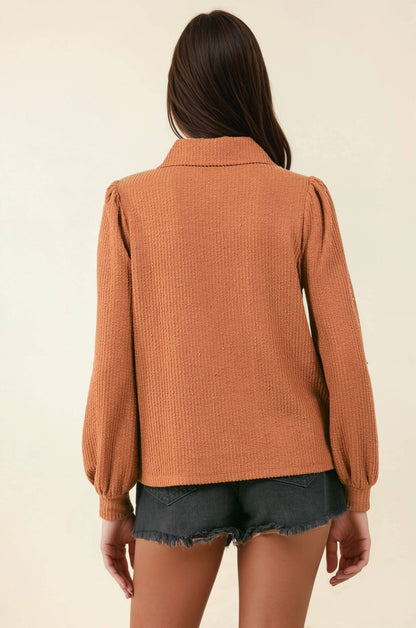 Copper Canyon Puff Sleeve Top