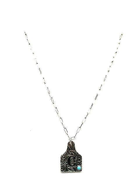 Ranch Initial Cattle Tag Necklace