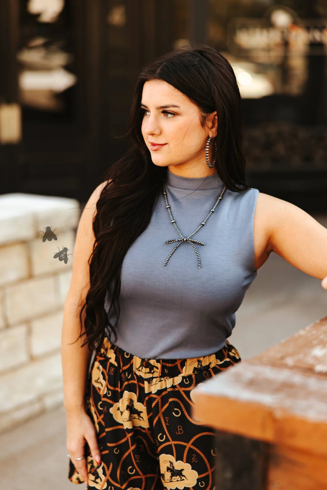 Cloud Nine Mock Neck Tank