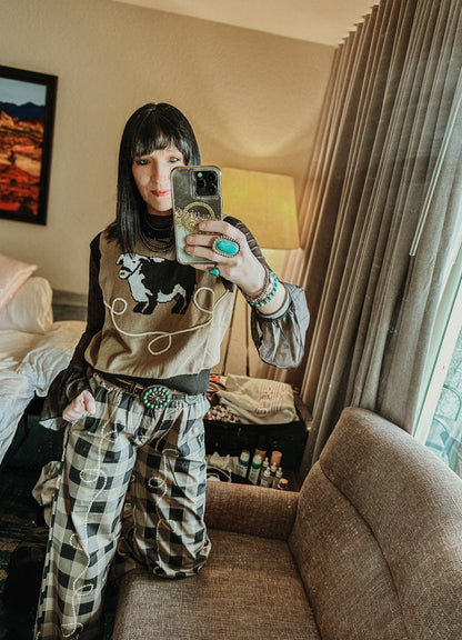 OFF THA TRACK ROPEY GINGHAM Pants
