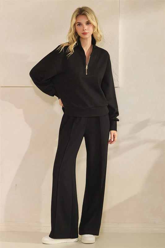 Midnight Scuba Knit Quarter Zip