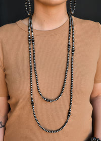 Midnight Mesa 66" Navajo Pearl Necklace