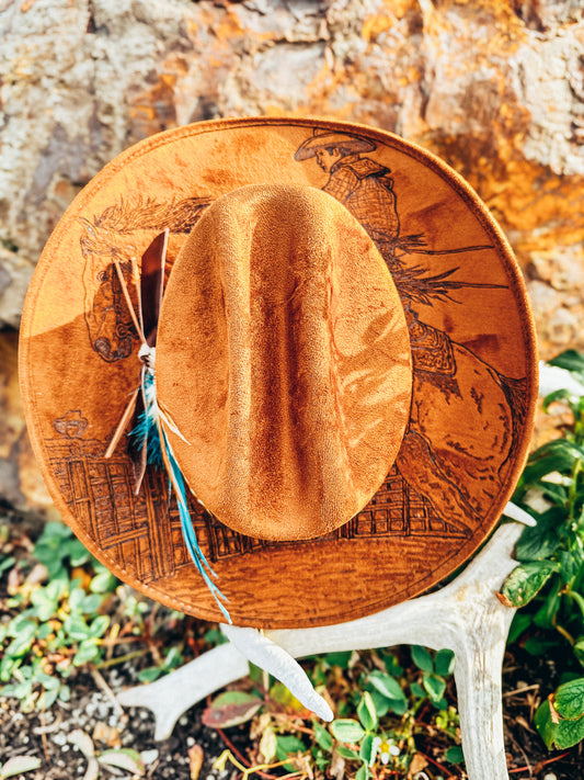 8 Second Legend Hand-Burned Cowboy Hat