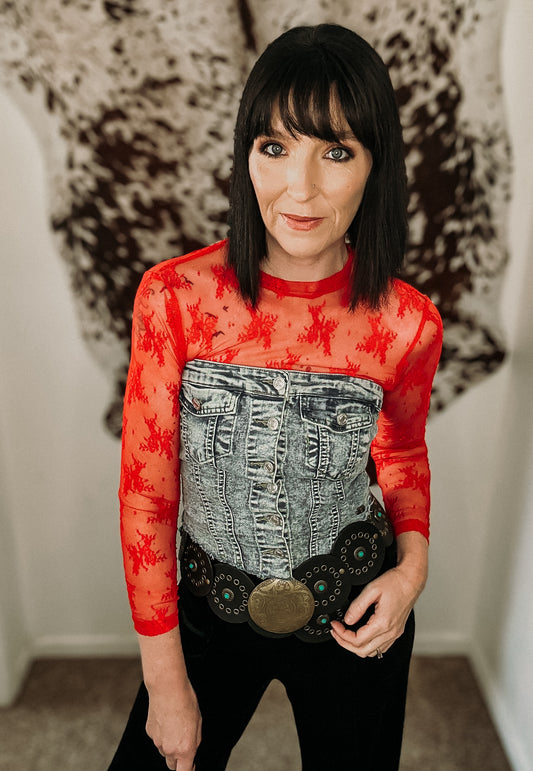 The Red Rodeo Affair Top
