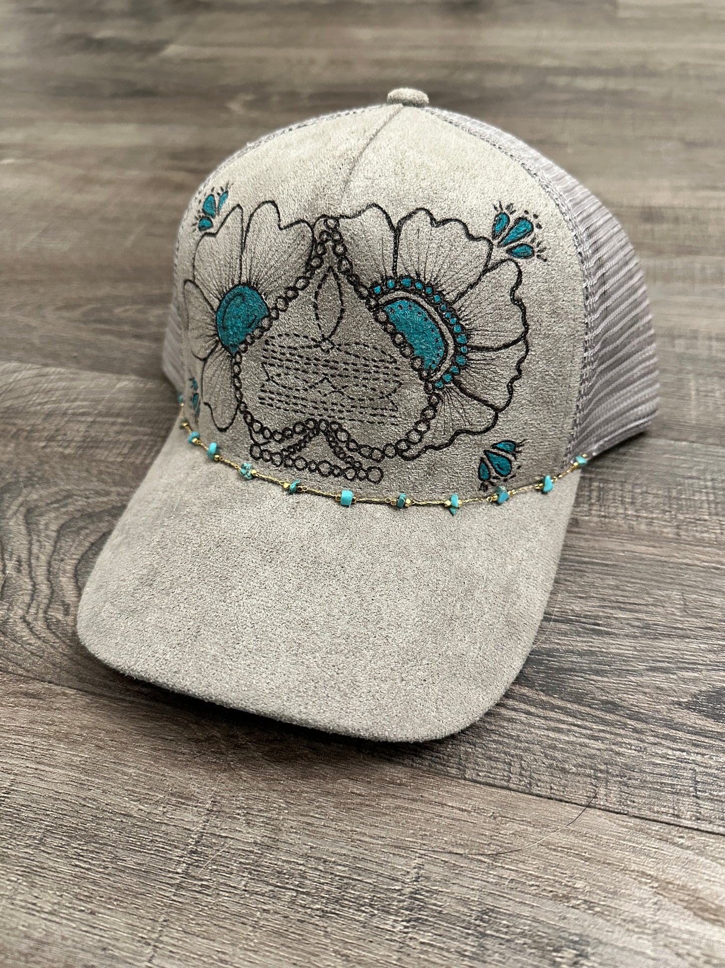 Turquoise Stitch Hat