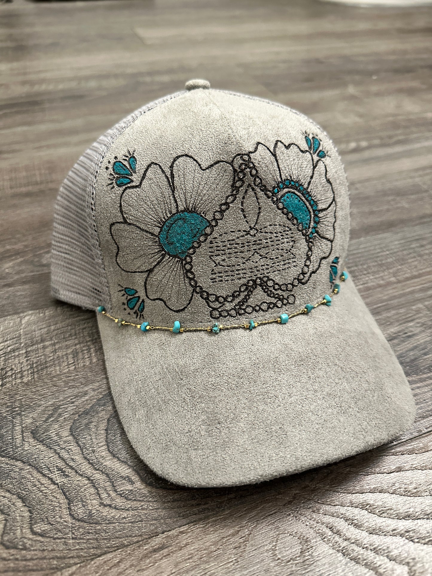 Turquoise Stitch Hat