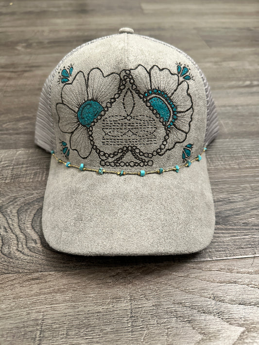 Turquoise Stitch Hat