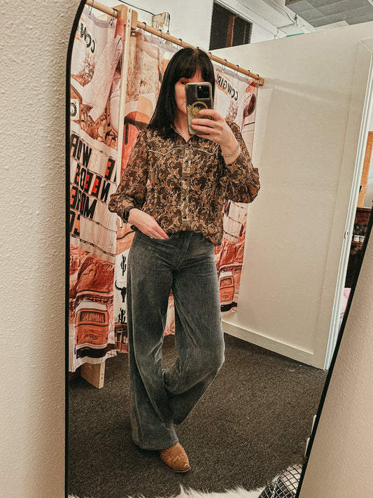 Trophy Wife Sheer Camo Pearl Snap