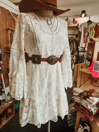 Ivory High Plains Lace Dress