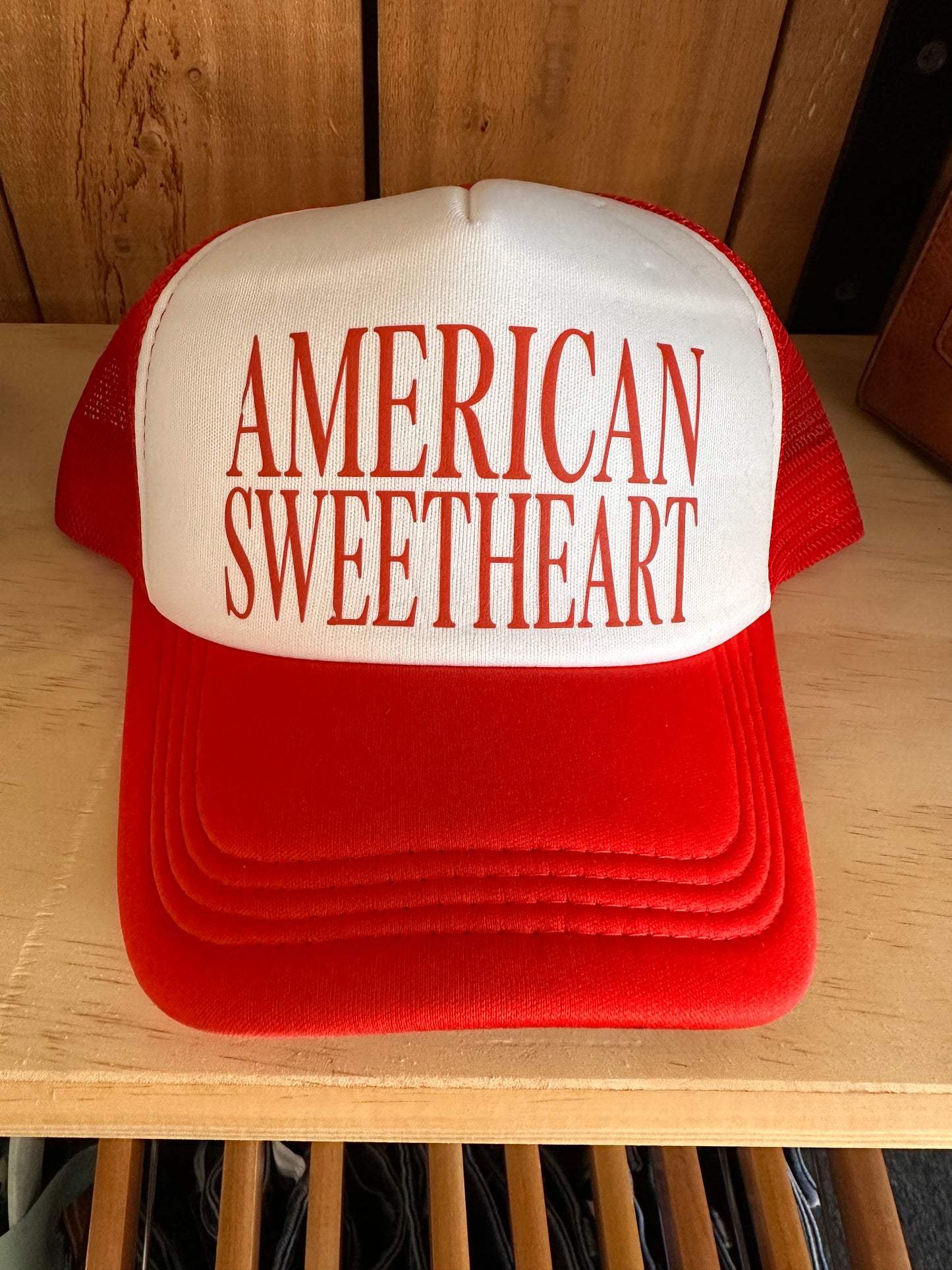 American Sweetheart Trucker Hat - Red