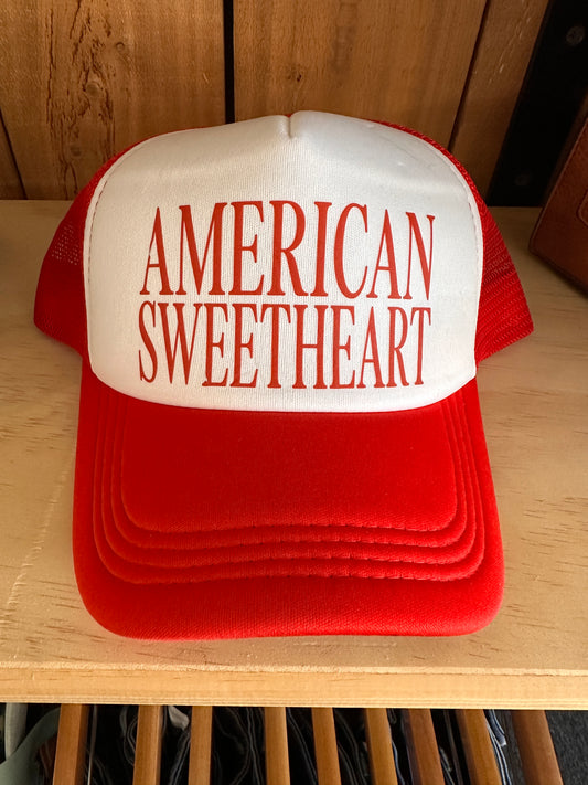 American Sweetheart Trucker Hat - Red