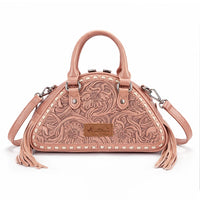 Pink Spur Fringe Satchel