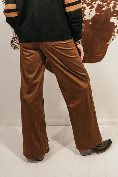 Frontier Luxe Faux Suede Flare Pants