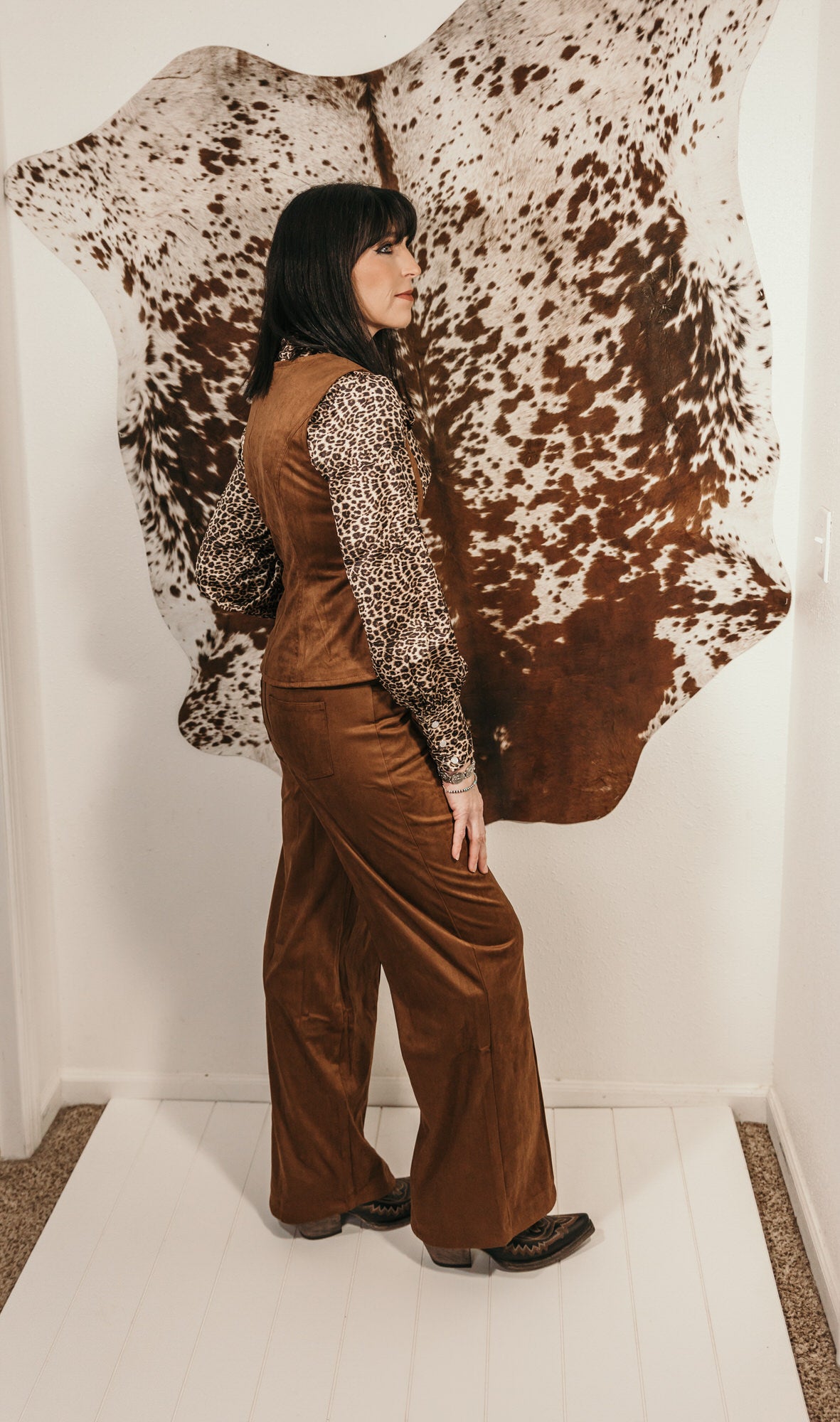 Frontier Luxe Faux Suede Flare Pants