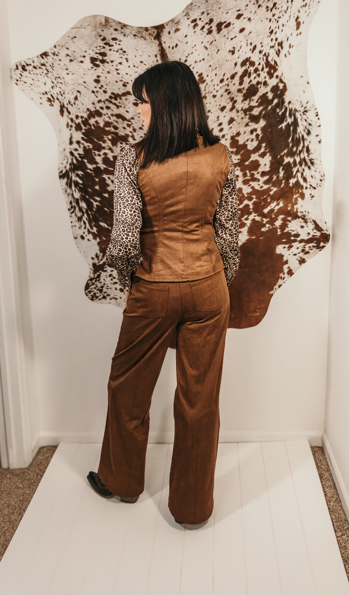 Frontier Luxe Faux Suede Flare Pants