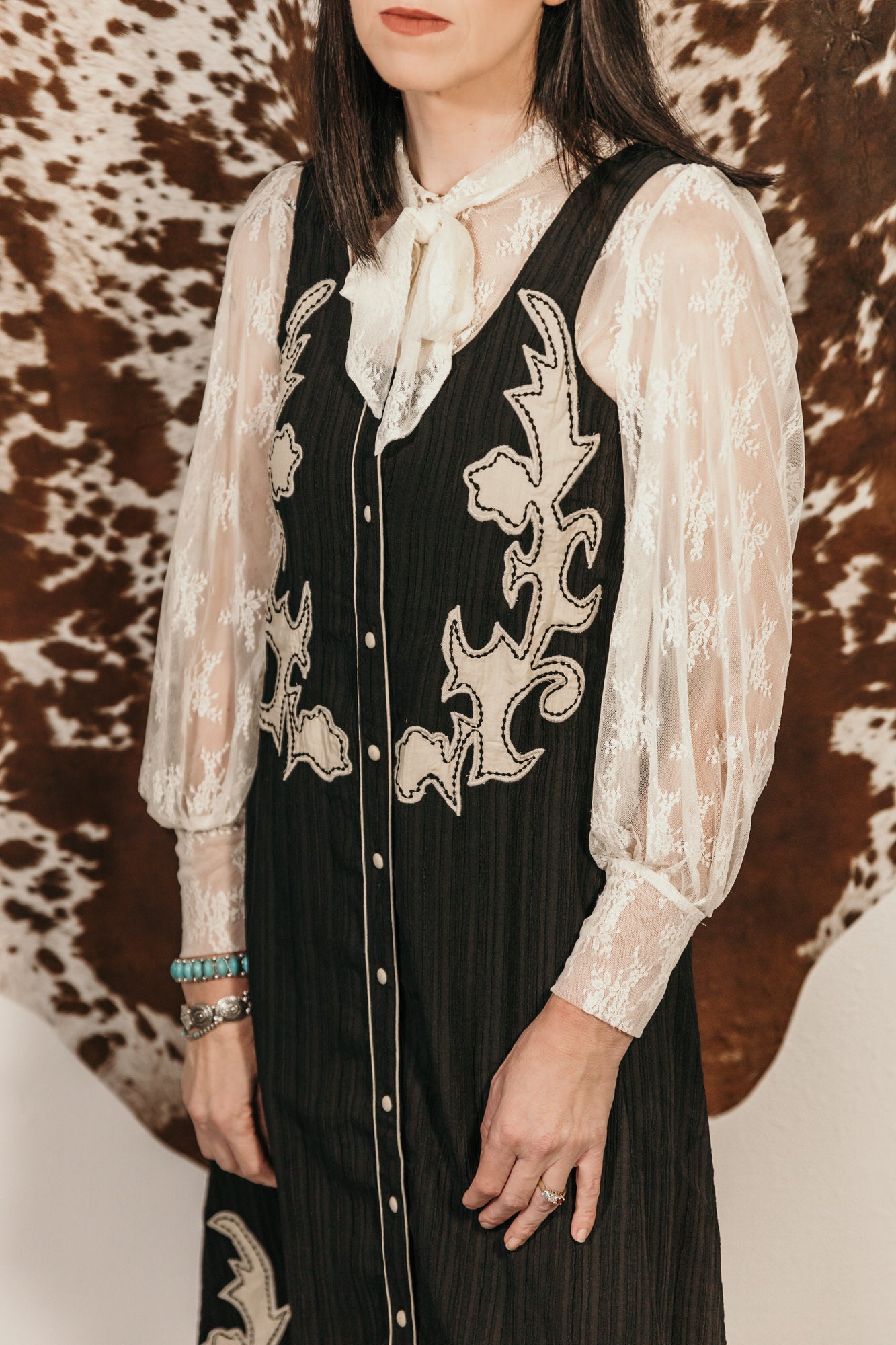 Stitched in the Saddle Midi Dress