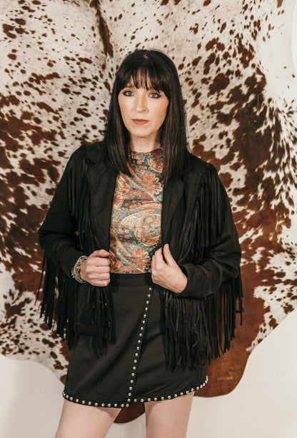 Paisley Rodeo Mesh Top