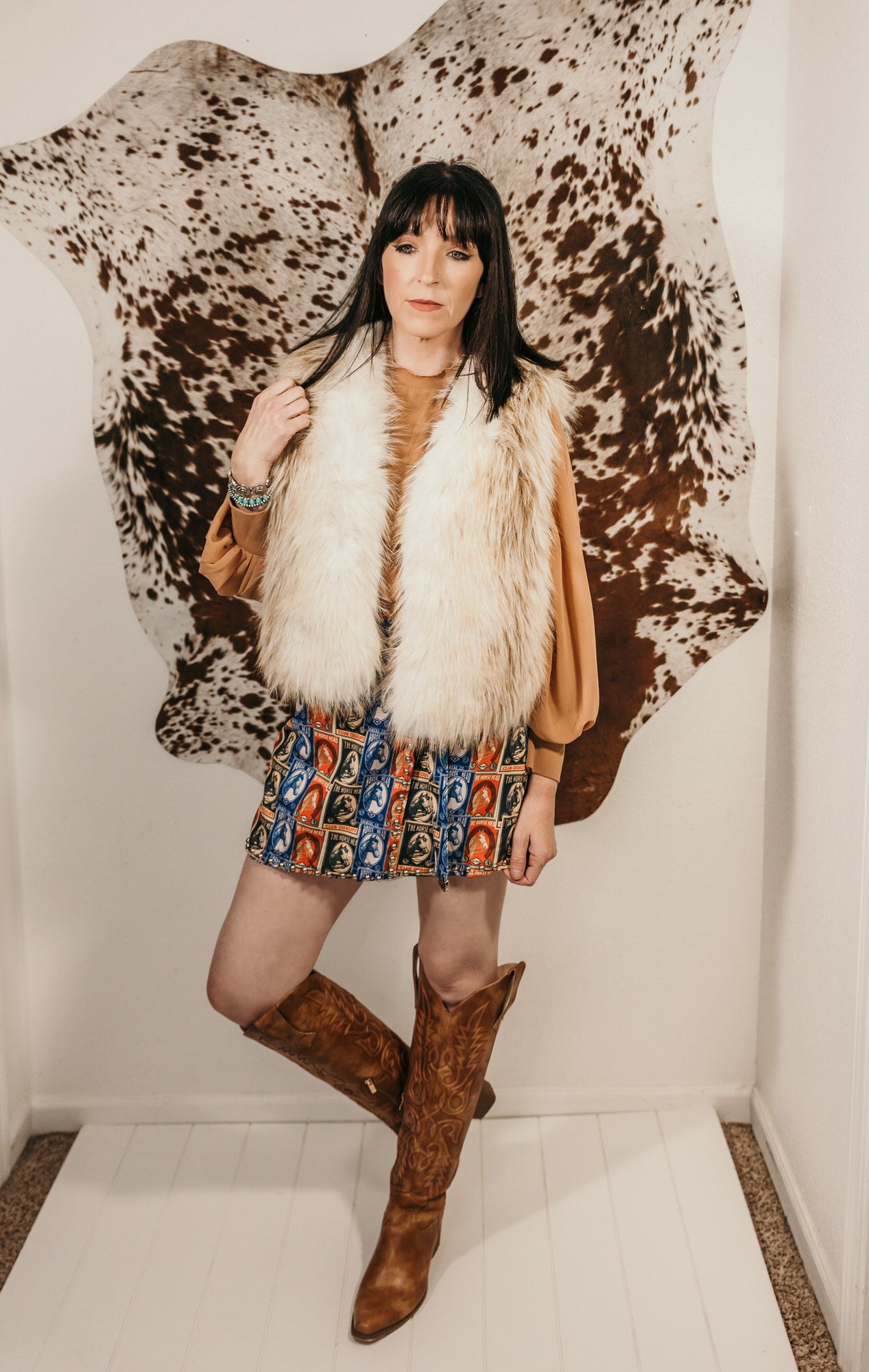 Rodeo Collage Wrap Skort