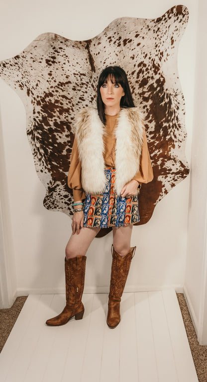 Rodeo Collage Wrap Skort