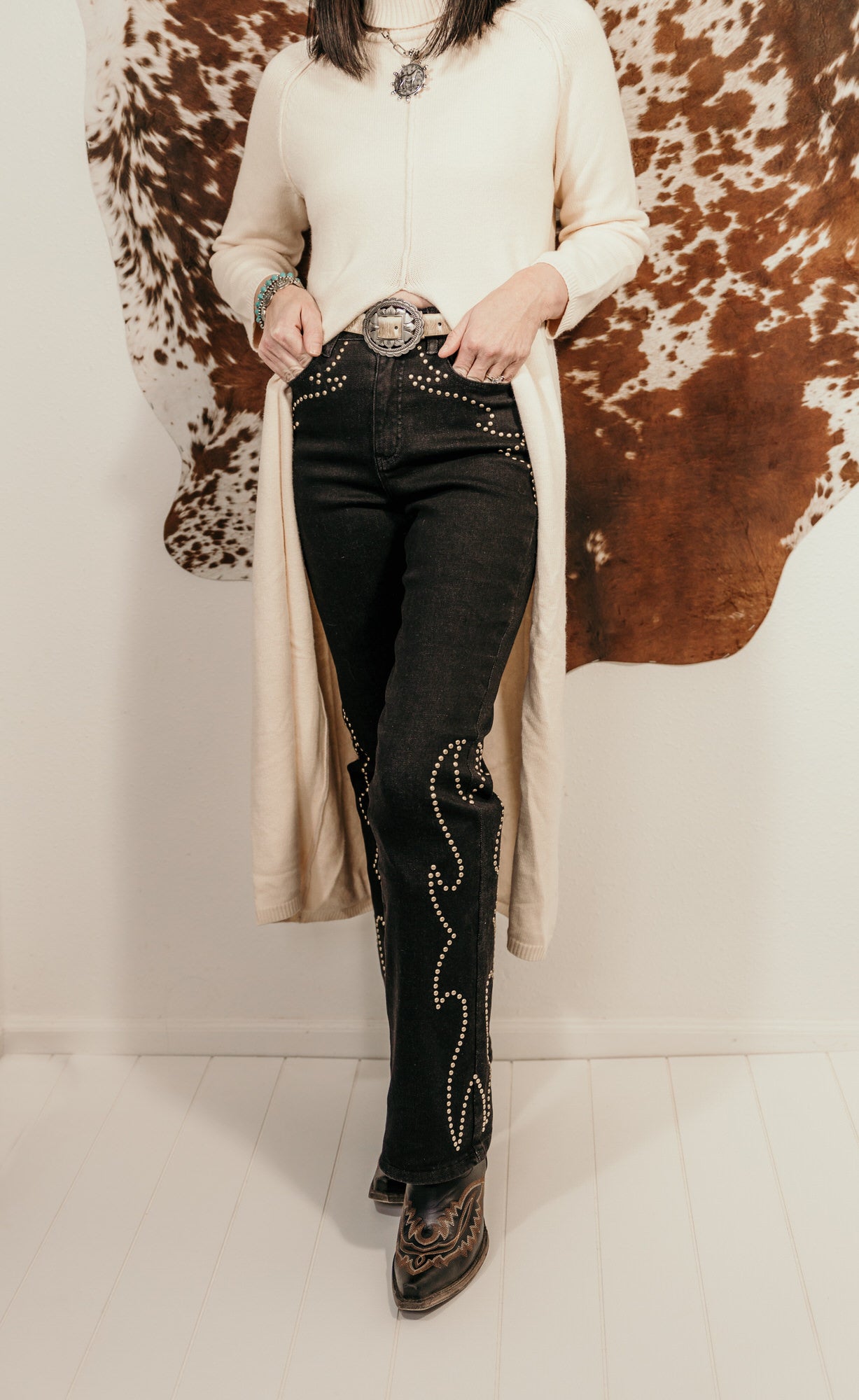 Ecru Edge Turtleneck Tunic