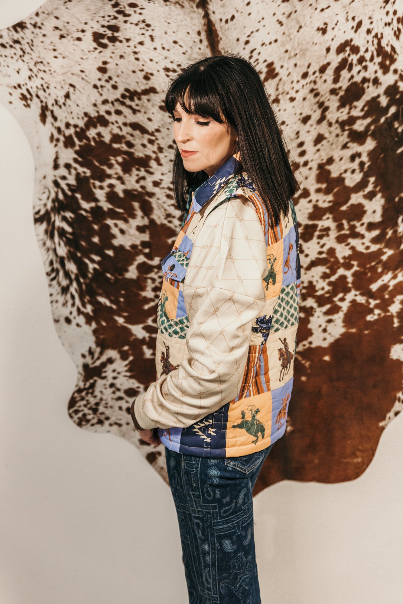 Cowgirl Collage Quilted Vest