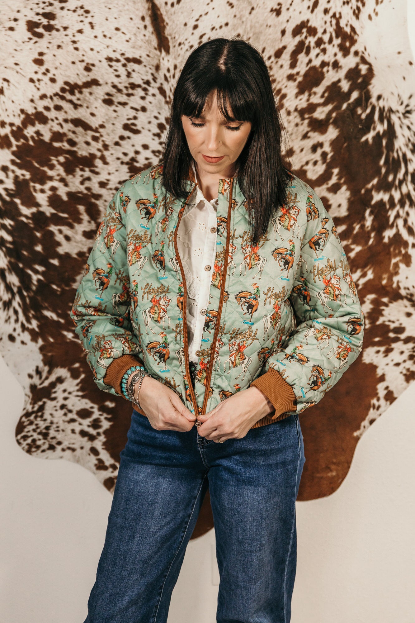 Howdy Darling Quilted Bomber