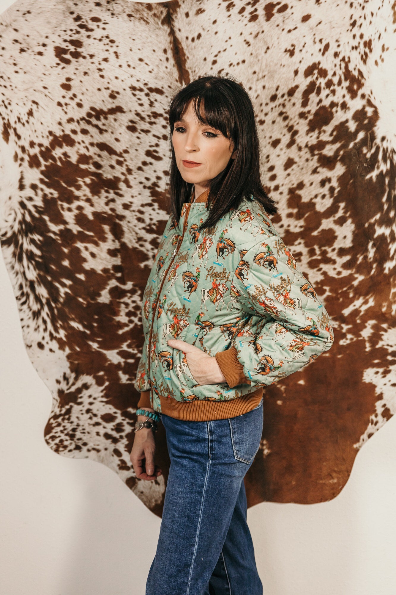 Howdy Darling Quilted Bomber