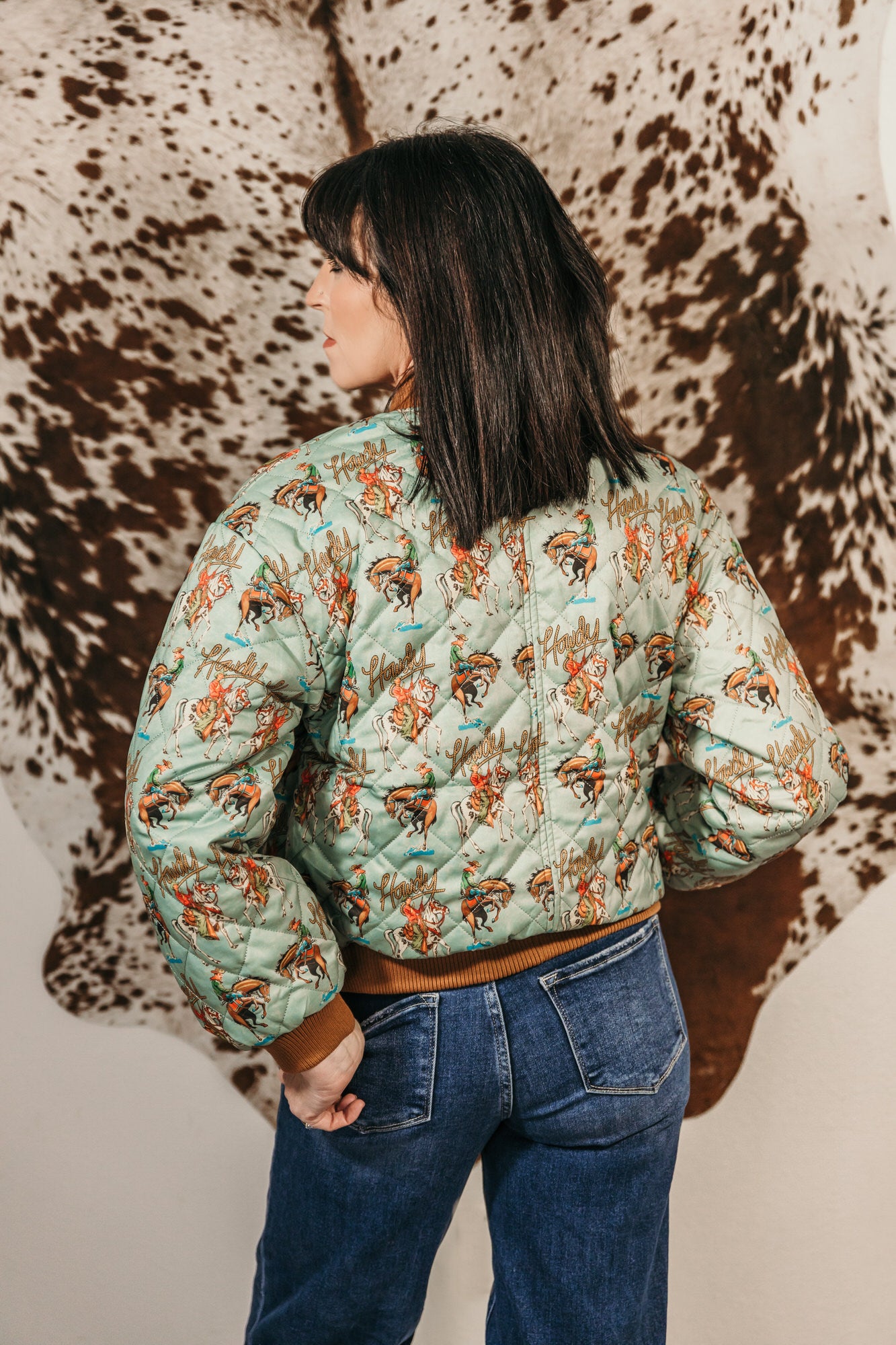 Howdy Darling Quilted Bomber