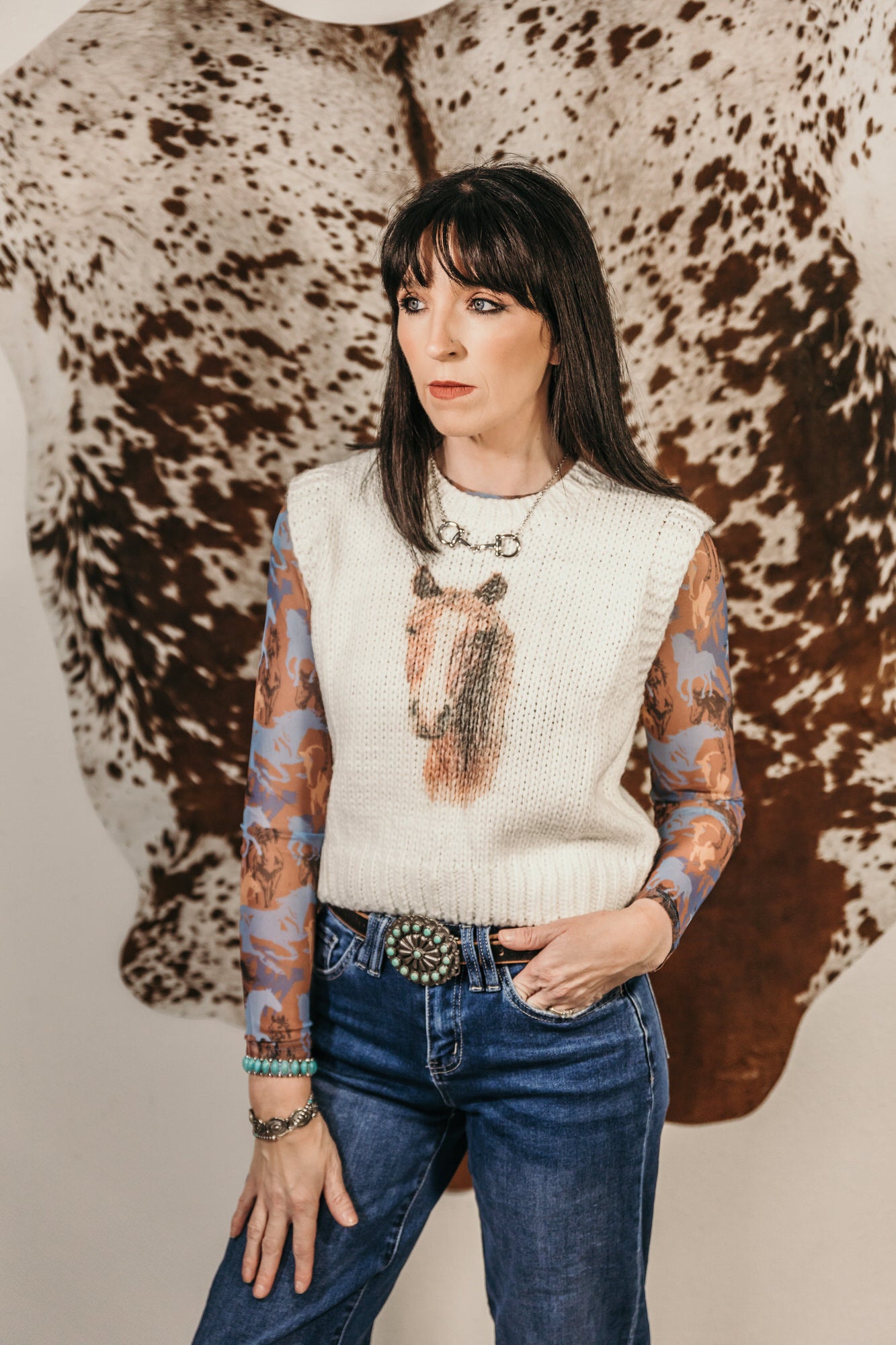 Cowgirl Mirage Mesh Top