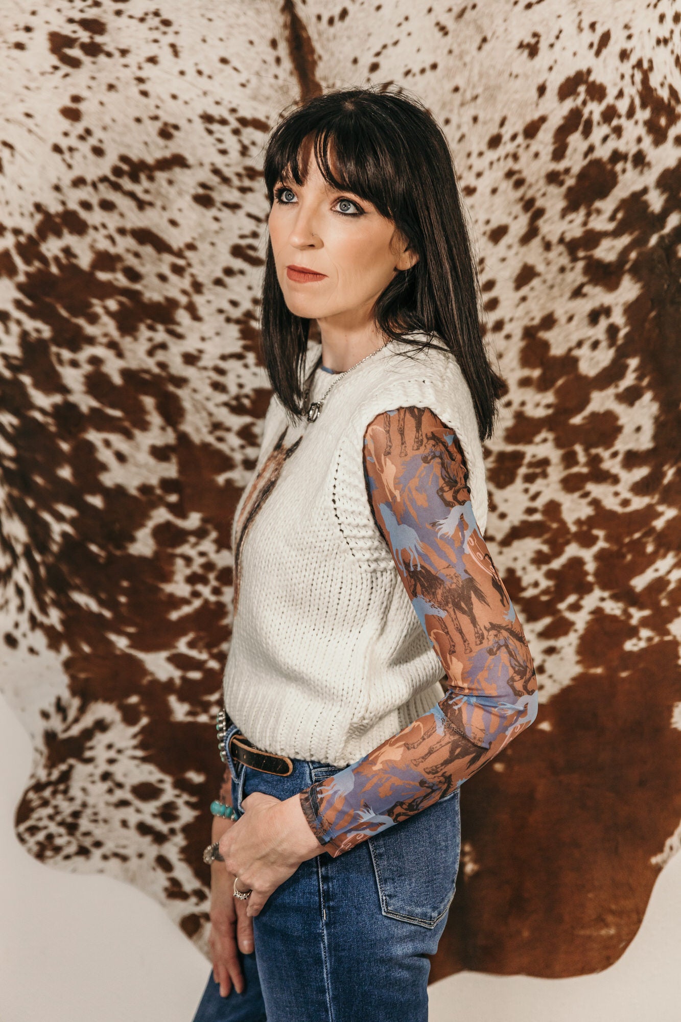 Cowgirl Mirage Mesh Top