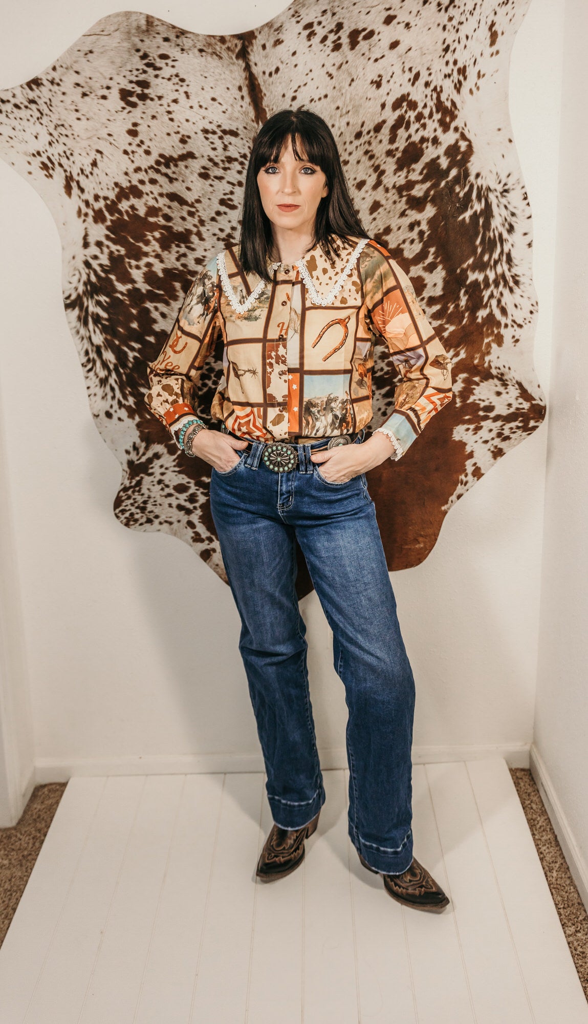 Cowgirl Collage Blouse