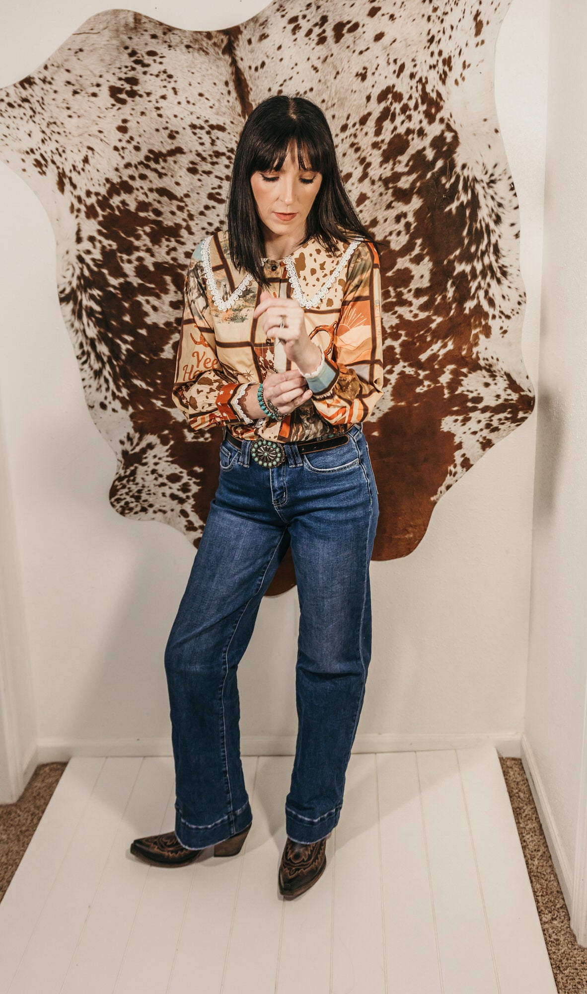 Cowgirl Collage Blouse