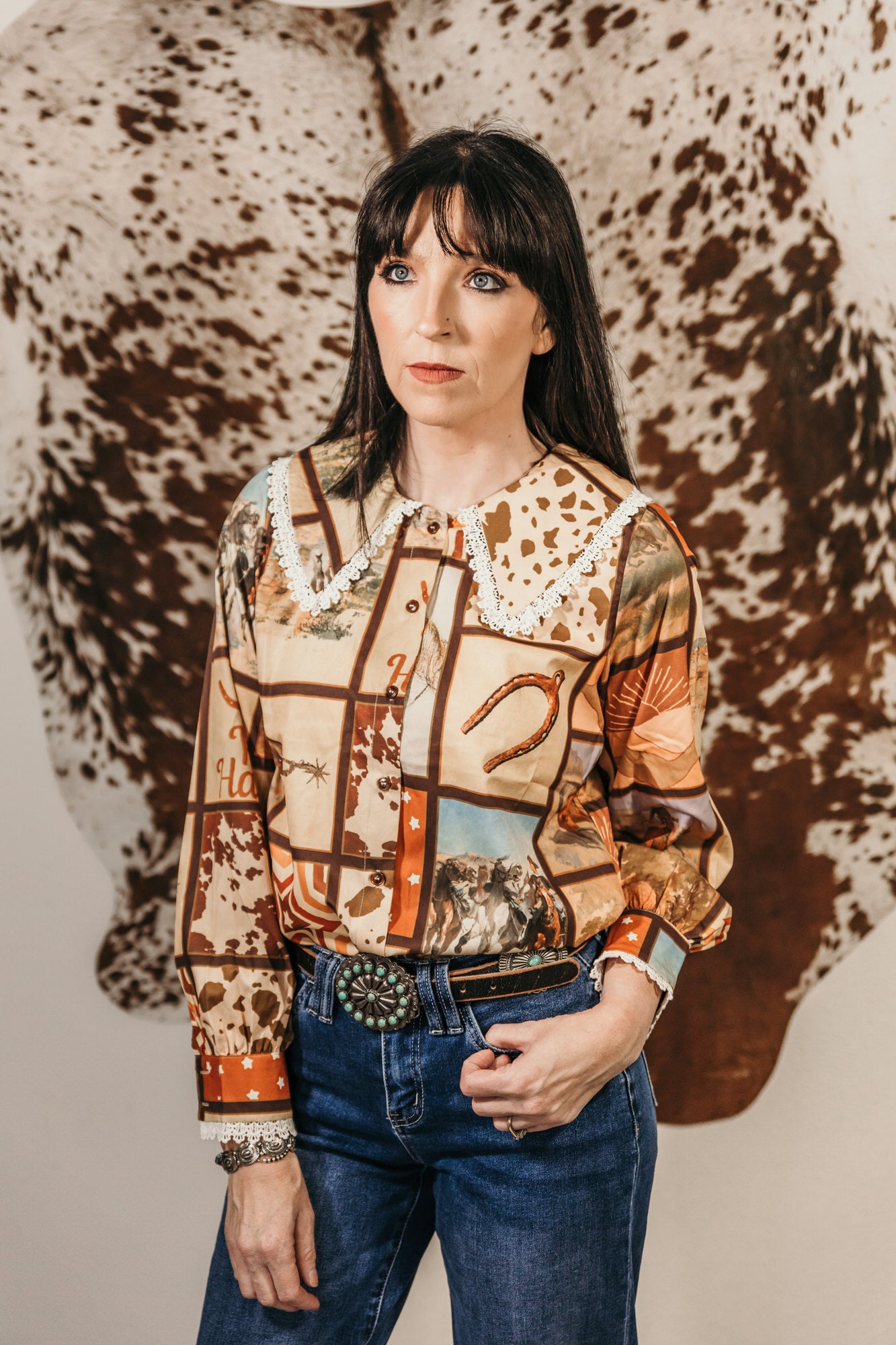 Cowgirl Collage Blouse