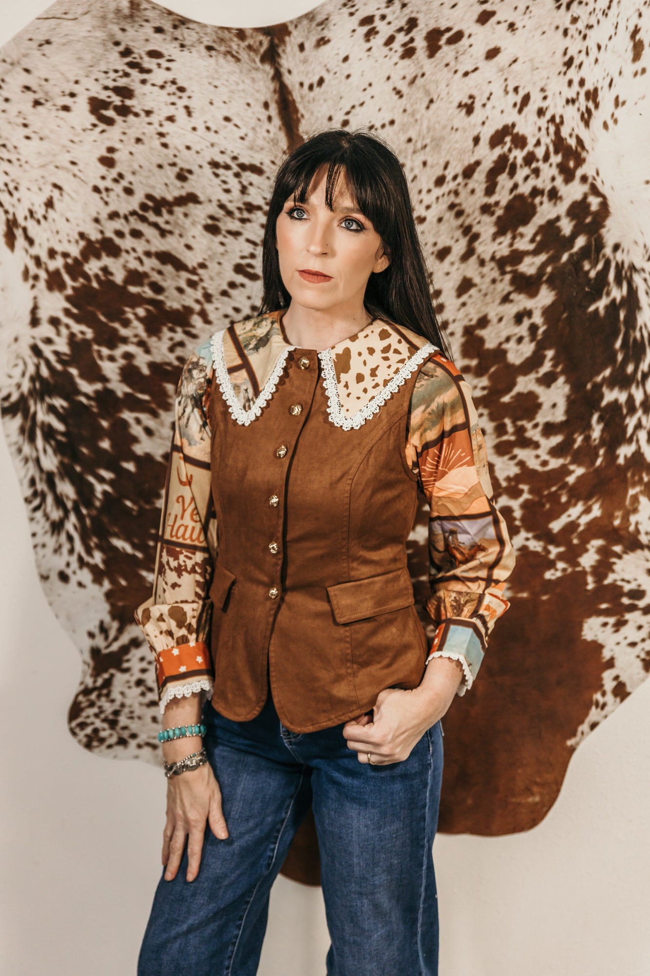 Cowgirl Collage Blouse