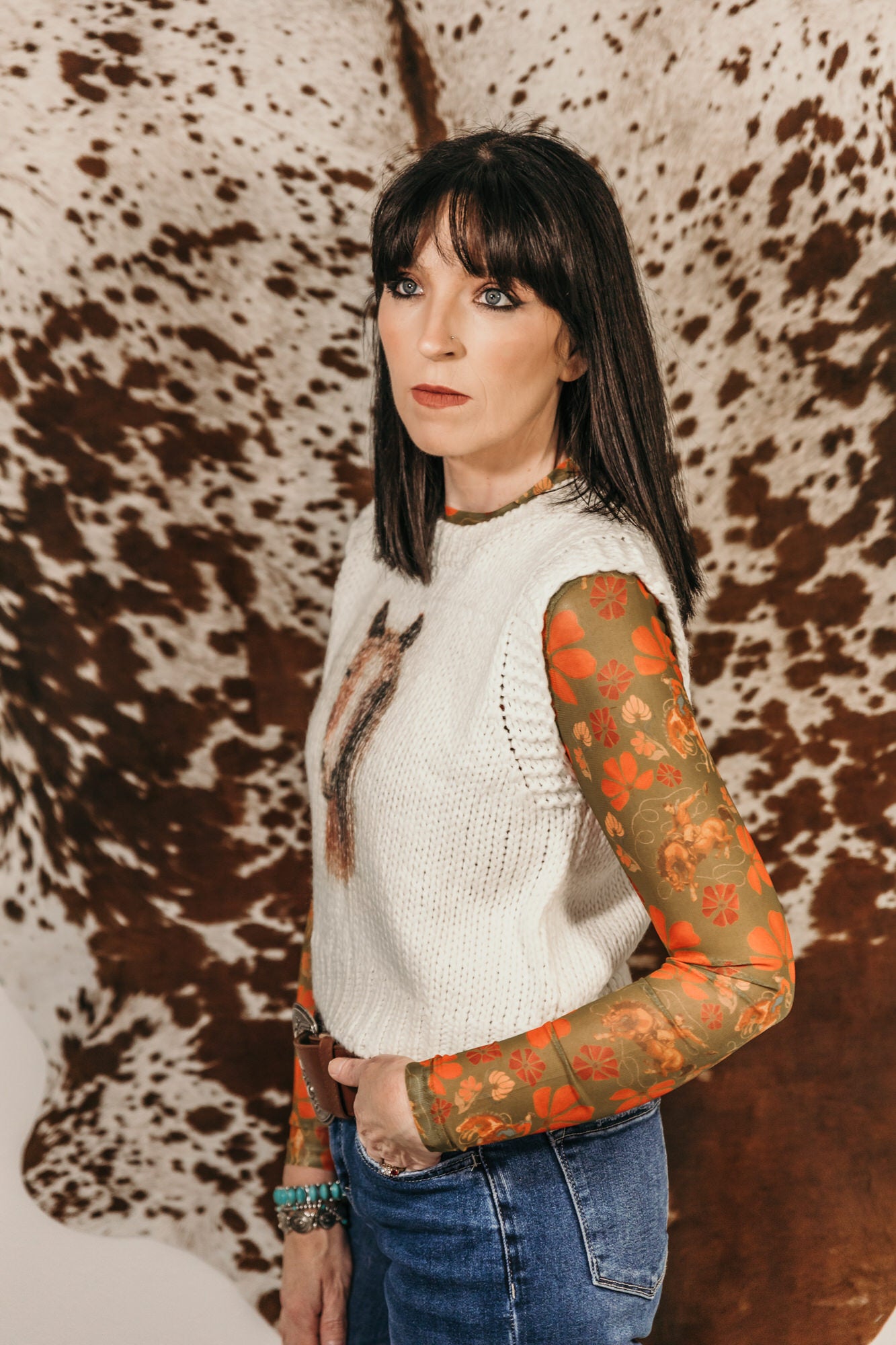 Bucking Beauty Mesh Top