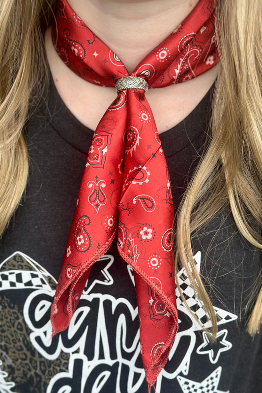 Mini Bandana Babe Red Wild Rag