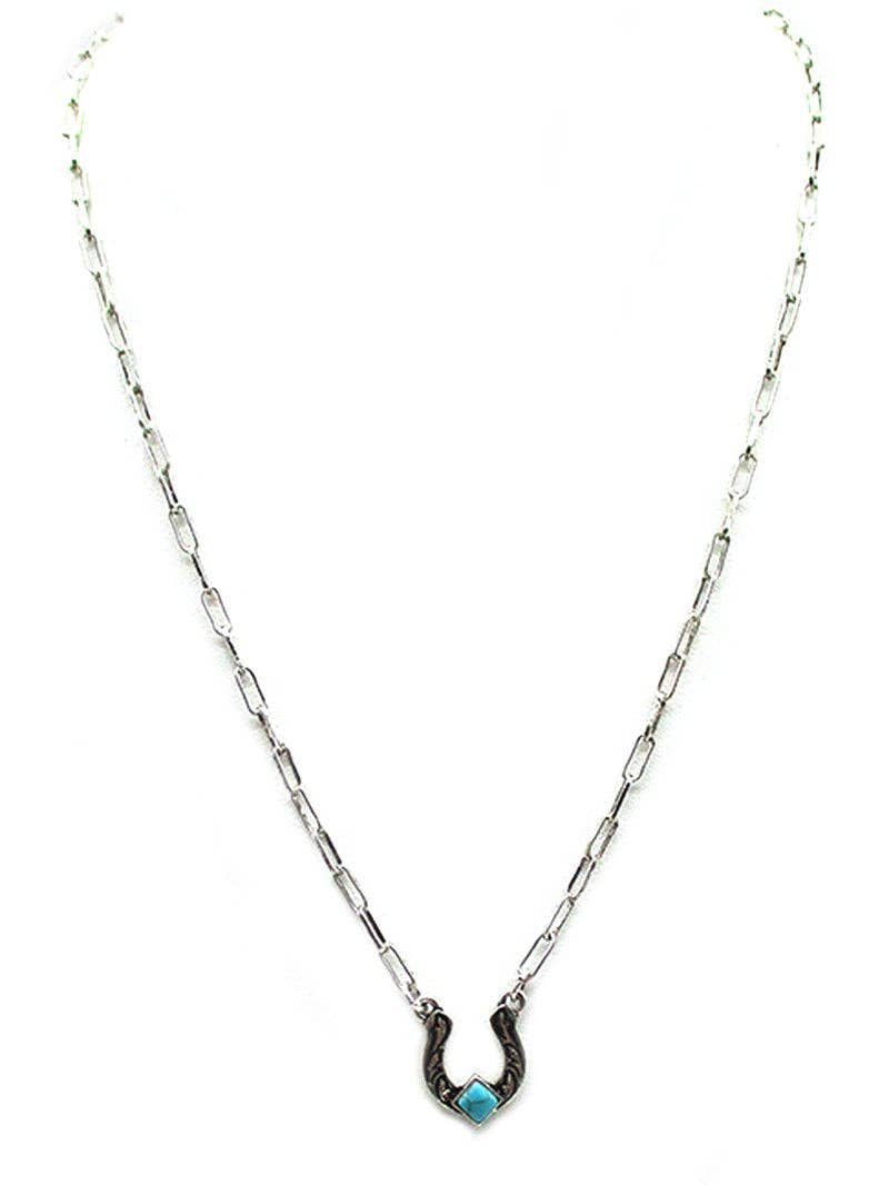 Lucky Spur Horseshoe Necklace