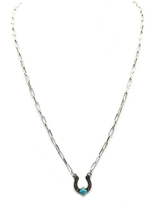 Lucky Spur Horseshoe Necklace
