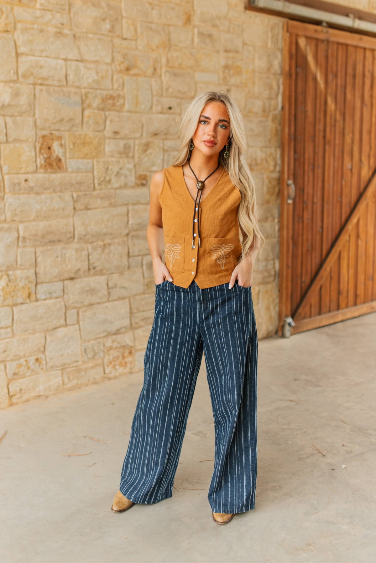 Saddle Stitch Corduroy Vest