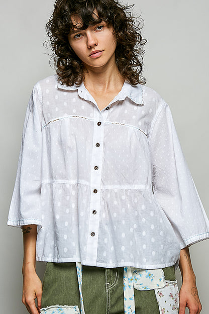 Sunday Stroll Textured Blouse