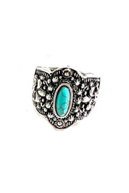 Turquoise Blossom Stretch Ring