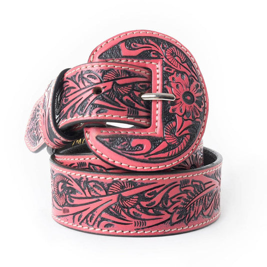 High Desert Tooled Belt – Red