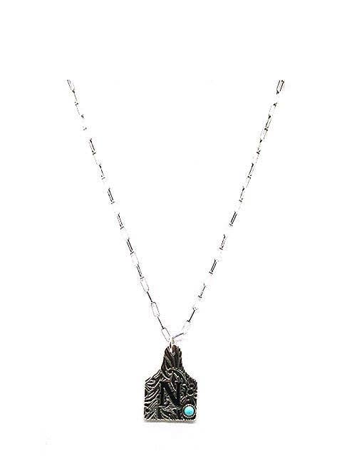 Ranch Initial Cattle Tag Necklace