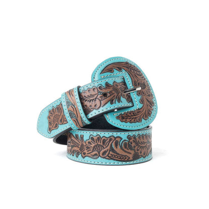 Barrel Bloom Leather Belt
