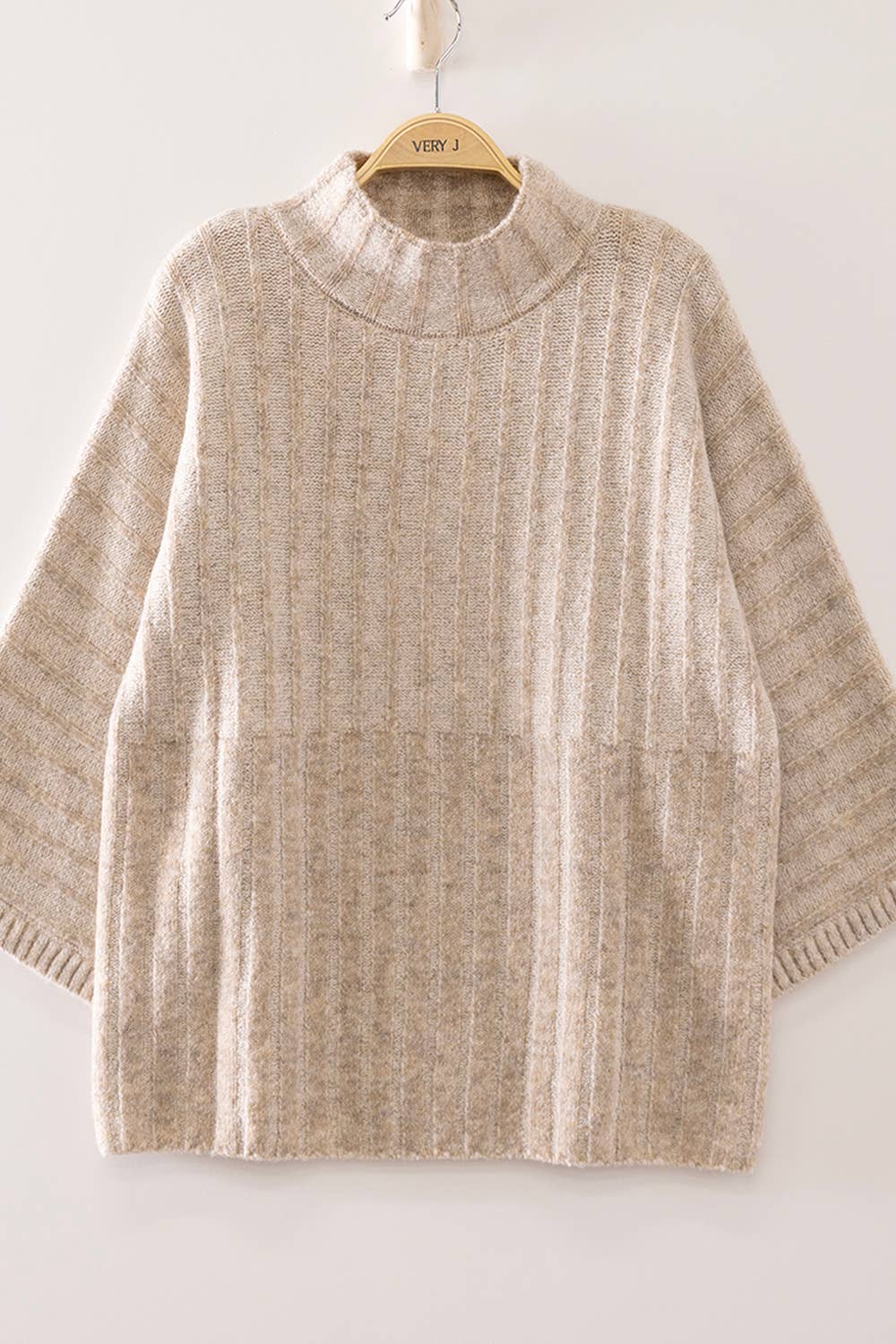 Ribbed Mock Neck Sweater