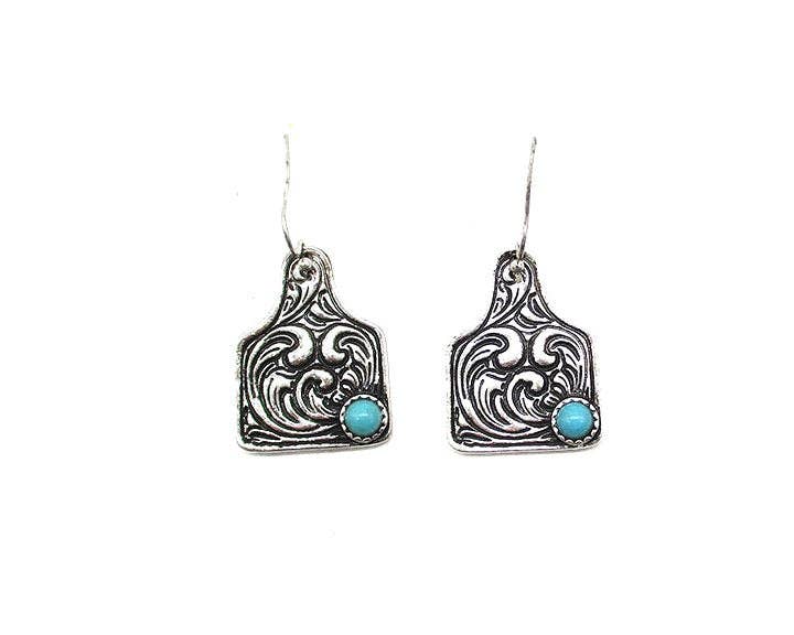 Ranch Roots Cattle Tag Earrings