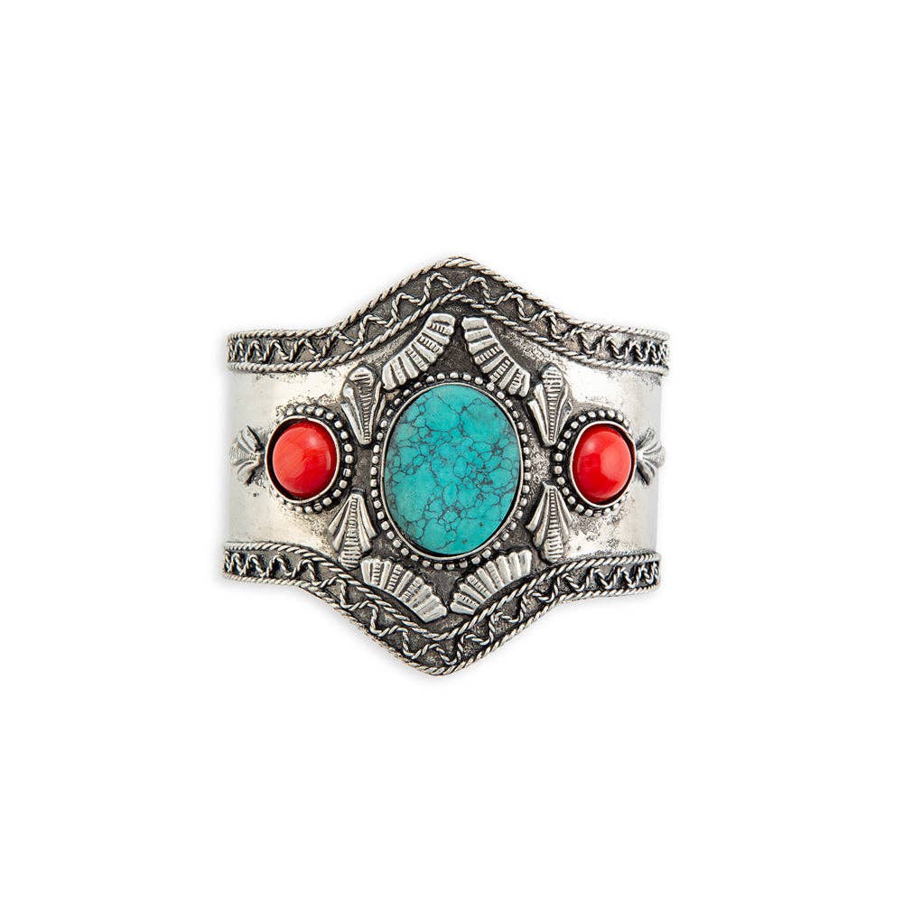 Silver Sage Cuff Bracelet
